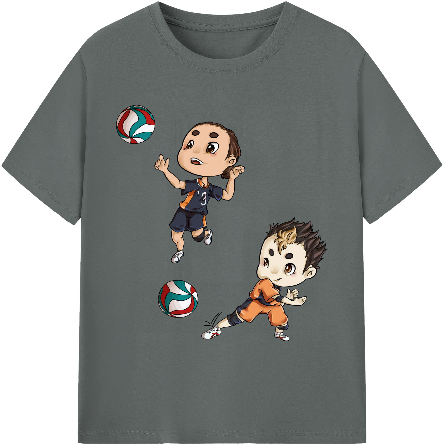 （画像用） ハイキュー!! Haikyu!! 綿100％ メンズ半袖Tシャツ｜肌触りやわらか＆通気性
